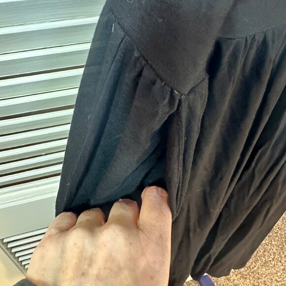 Torrid Super Soft Tie-Front Skater Dress – Black – Size 1 - Picture 4 of 7